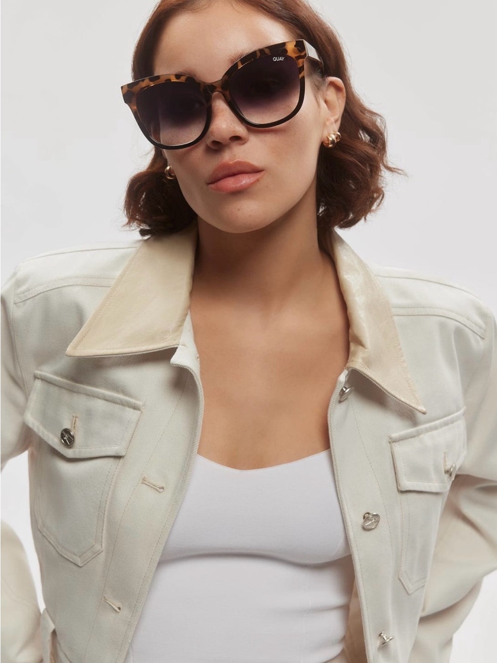 Quay Australia Tortoiseshell Cat Eye Sunglasses Gradient Lenses - It’s my way - Picture 3 of 10